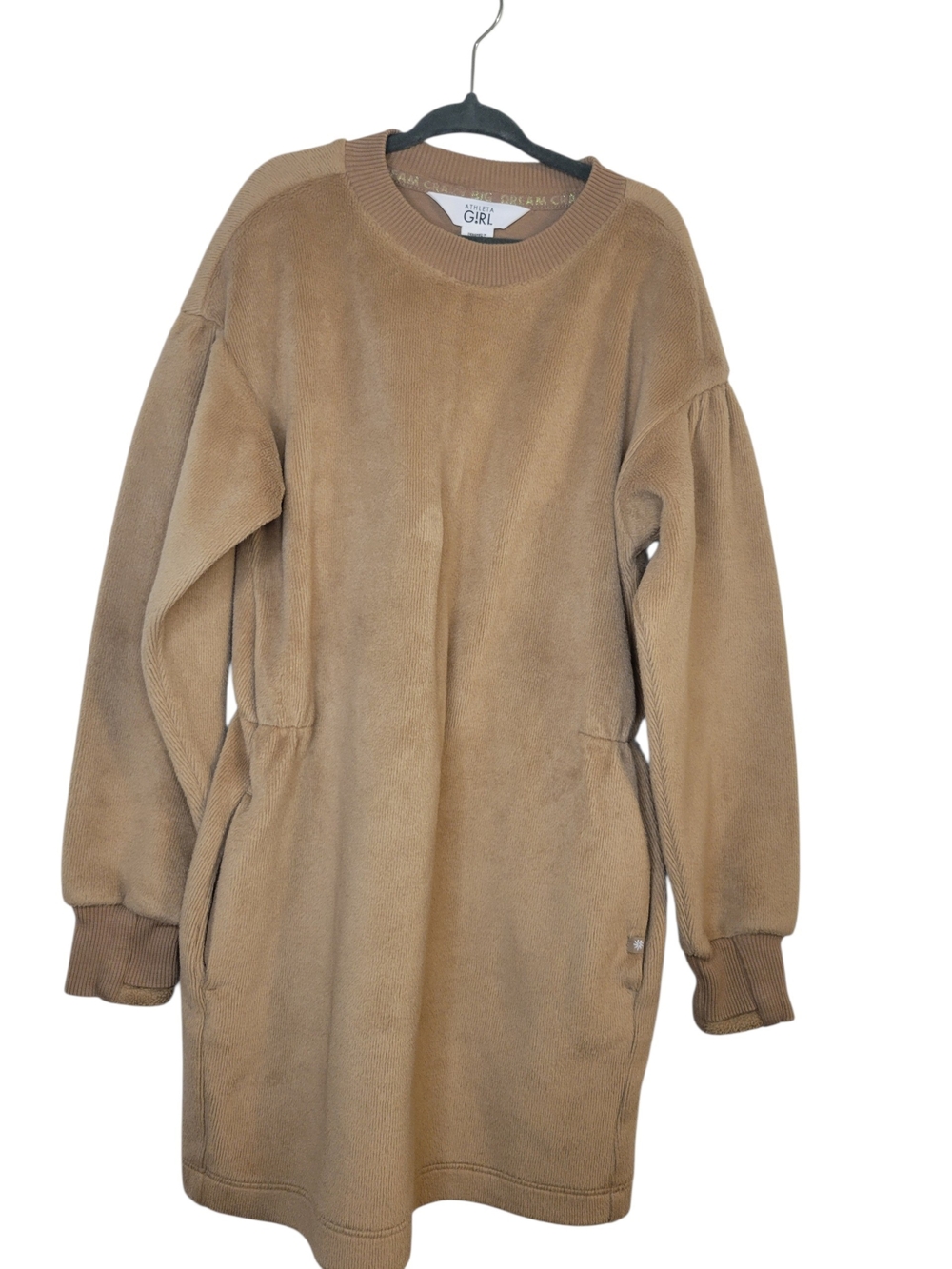 Athleta Girl Cozy Karma Dress -camel brown